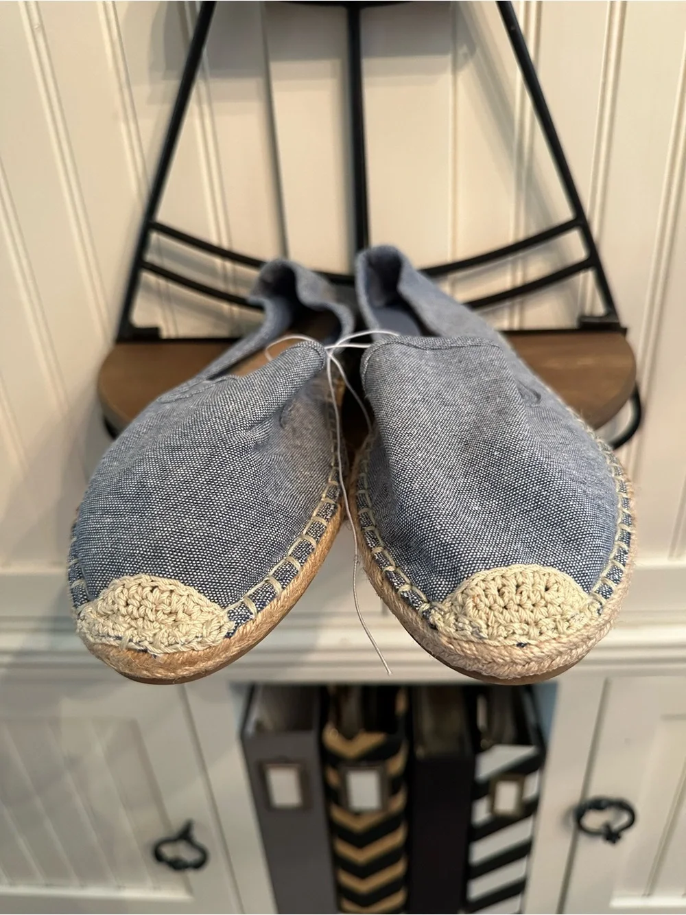 NWOT Old Navy Light Blue Canvas Espadrille Flats Size 10